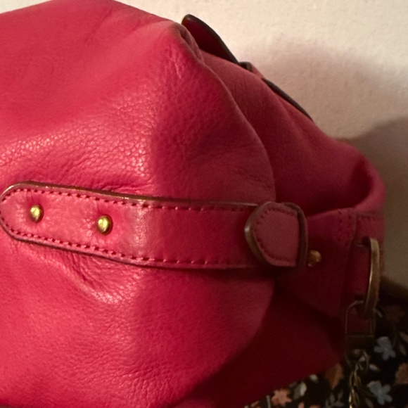 Lauren by Ralph Lauren Fuschia Pink Leather Satchel RARE HTF - Picture 10 of 16